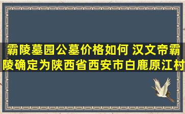 霸陵墓园公墓价格如何 汉文帝霸陵确定为陕西省西安市白鹿原江村大墓